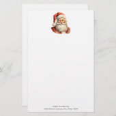 Papeterie Noël rétro du Père Noël (Devant / Derrière)