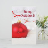 Papeterie Noël Rouge et blanc Joyeux Noël III (Debout devant)