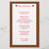 Papeterie Noël rouge et vert (Devant)