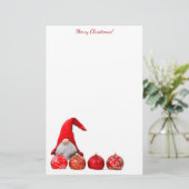 Papeterie Noël rouge Père Noël Gnome (Debout devant)