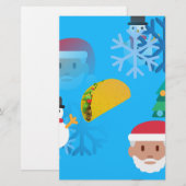 Papeterie noël taco emoji (Devant / Derrière)