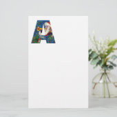 PAPETERIE NOËL UNE LETTRE / SANTA CLAUS BUGLER MONOGRAM (Debout devant)