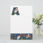 PAPETERIE NOËL UNE LETTRE / SANTA CLAUS BUGLER MONOGRAM (Debout devant)