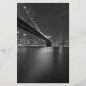 Papeterie Noir blanc New York City Skyline (Devant)