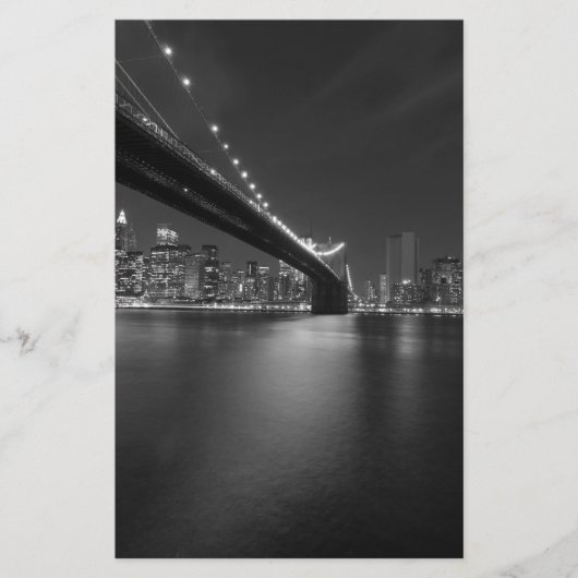 Papeterie Noir blanc New York City Skyline (Devant)