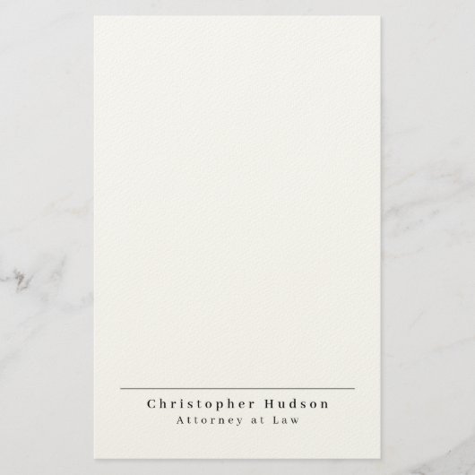 Papeterie Noir blanc simple minimaliste (Devant)