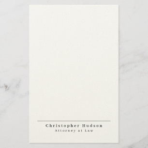 Papeterie Noir Blanc Simple Uni Minimaliste