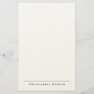 Papeterie Noir Blanc Simple Uni Minimaliste