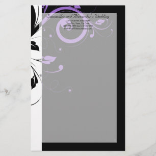 Papeterie Noir et blanc avec accentuation de la spirale viol