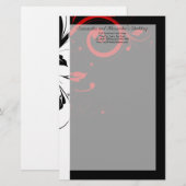 Papeterie Noir et blanc avec flèche inverse rouge (Devant / Derrière)