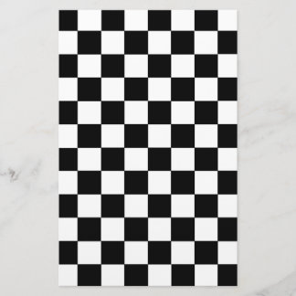 Papeterie Noir et blanc Checkered