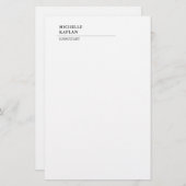 Papeterie Noir et blanc Moderne Professionnel Exclusif (Devant / Derrière)