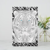 Papeterie Noir et Bleu Yeux Design Tiger (Debout devant)