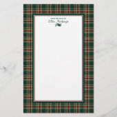 Papeterie Noir vert foncé Plaid Personnalisé (Devant)