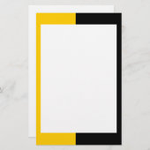 Papeterie noire et jaune (Devant / Derrière)