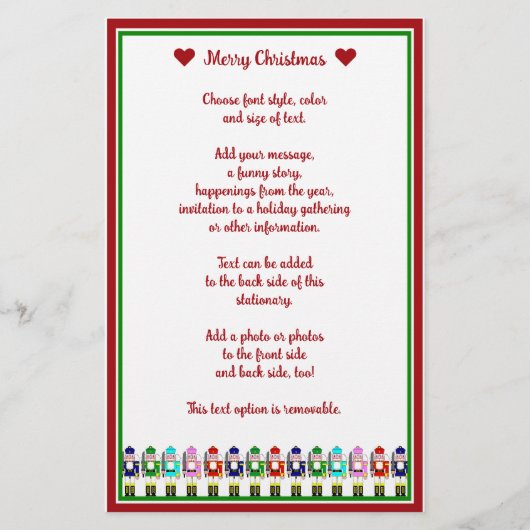 Papeterie Noisette Soldats Noël (Devant)