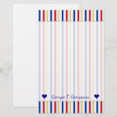 Papeterie Nom + Arène De Hockey Sur Glace Stripes Inspirées  (Devant / Derrière)