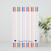 Papeterie Nom + Arène De Hockey Sur Glace Stripes Inspirées  (Debout devant)