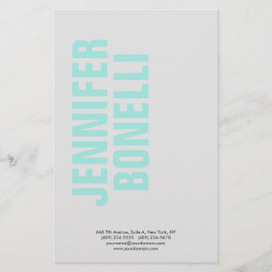 Papeterie Nom bleu moderne minimaliste professionnel audacie