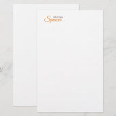 Papeterie Nom Classique Simple Propre Professionnel (Devant / Derrière)