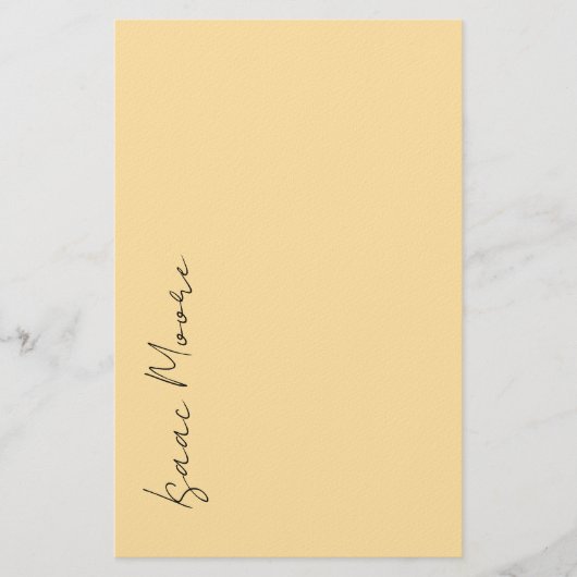 Papeterie Nom de calligraphie élégante et simple couleur crè (Devant)