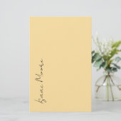 Papeterie Nom de calligraphie élégante et simple couleur crè (Debout devant)