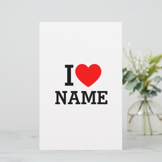 Papeterie Nom du coeur (Debout devant)