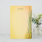 Papeterie Nom du monogramme personnalisé Poste frontalière e (Debout devant)