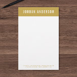 Papeterie Nom en gras moderne avec couleur d'en-tête modifia<br><div class="desc">Papier papeterie moderne simple avec police en gras. La couleur de l'en-tête arrière - plan est modifiable, cliquez sur customiser pour modifier. Personnalisez en remplaçant le texte de l'espace réservé par vos propres informations. Pour plus d'options comme changer la police et sa taille/couleur ou l'espacement entre les lettres cliquez sur...</div>
