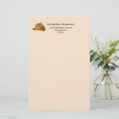 Papeterie Nom et adresse du bonbon feuille citrouille (Debout devant)