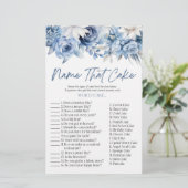 Papeterie Nom Floral Bleu qui gâteau Fête des mariées jeu (Debout devant)