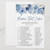 Papeterie Nom Floral Bleu qui gâteau Fête des mariées jeu (Devant / Derrière)