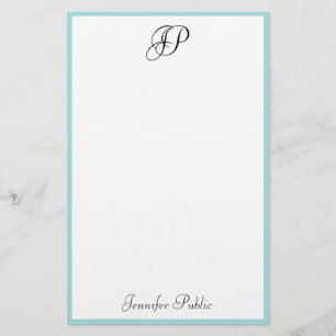 Papeterie Nom manuscrit de monogramme de modèle simple