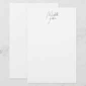 Papeterie Nom manuscrit moderne minimaliste professionnel (Devant / Derrière)