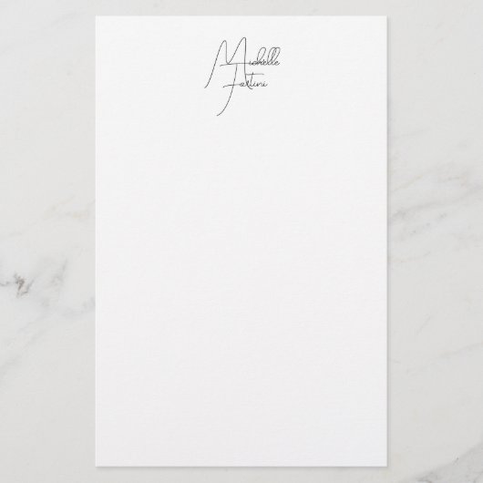 Papeterie Nom manuscrit moderne minimaliste professionnel (Devant)