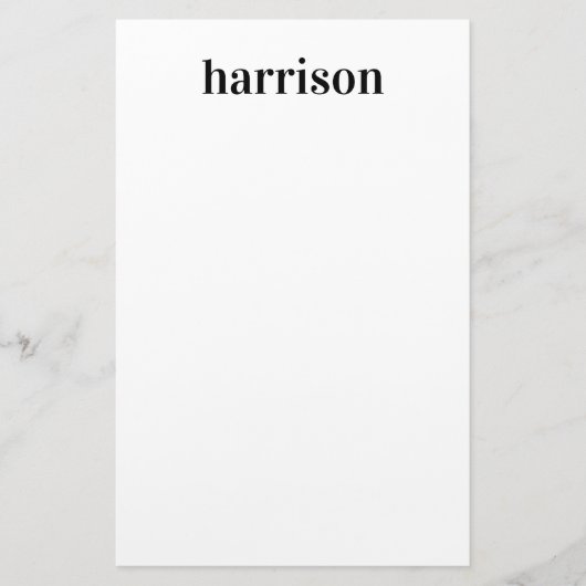 Papeterie Nom minimal du monogramme moderne (Devant)