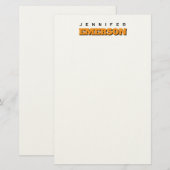 Papeterie Nom moderne minimaliste professionnel simple (Devant / Derrière)