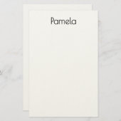 Papeterie Nom Moderne Professionnel Minimaliste Noir & Blanc (Devant / Derrière)