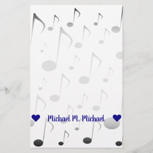 Papeterie Nom personnalisable ; Motif de beaucoup de notes