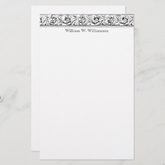 Papeterie Nom personnalisé d'architecture ou en-tête commerc (Devant / Derrière)