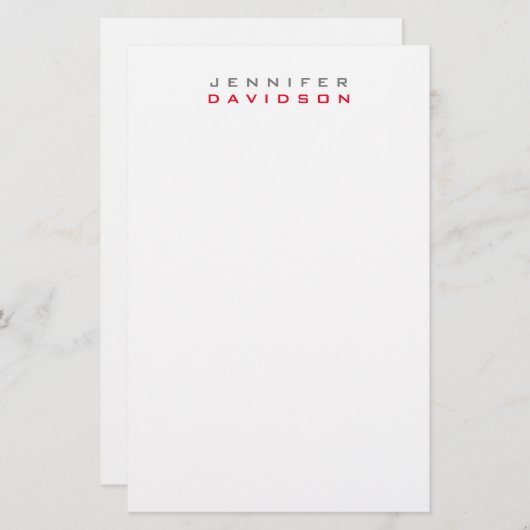Papeterie Nom professionnel élégant moderne (Devant / Derrière)
