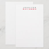 Papeterie Nom professionnel moderne élégant (Devant / Derrière)