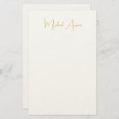 Papeterie Noms de calligraphie simple minimaliste moderne (Devant / Derrière)