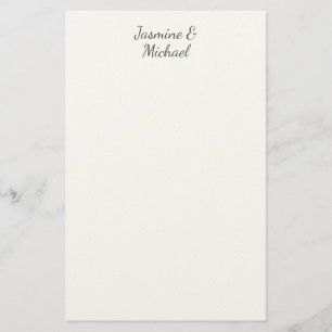 Papeterie Noms de couple de calligraphie chic adorables Mari