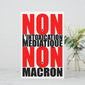 Papeterie Non à l'INTOXICATION MEDIATIQUE NON À MACRON S (Debout devant)