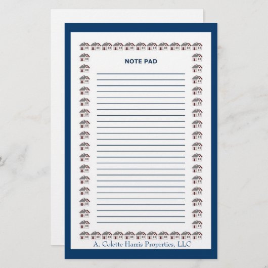 Papeterie Nota - Conception 3 (Devant / Derrière)