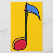 Papeterie Note de musique colorée graphique (Devant)