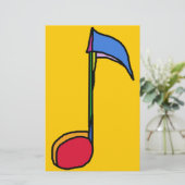 Papeterie Note de musique colorée graphique (Debout devant)