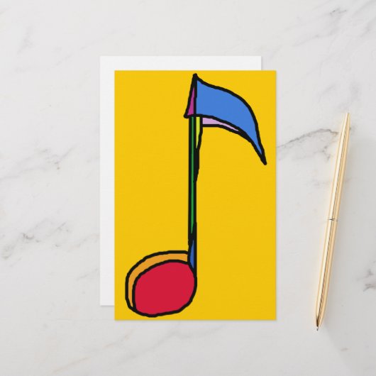 Papeterie Note de musique colorée graphique (Devant/Arrière en situation)