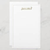 Papeterie Note de musique métal or juste une note (Devant / Derrière)